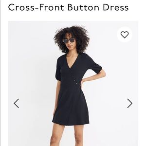 Madewell cross button black dress. Good condition